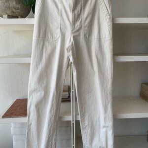 Madewell white self stripe jeans size 27 Tall.